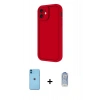 MARSİLYAN™- iPhone 11 Kılıf Yankı Yansıma Özel Seri - Siyah Joko Magic 5D Cam + Mavi Neon Fosforlu Kamera Lens