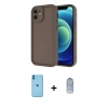 MARSİLYAN™- iPhone 11 Kılıf Yankı Yansıma Özel Seri - Siyah Joko Magic 5D Cam + Mavi Neon Fosforlu Kamera Lens