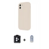MARSİLYAN™- iPhone 11 Kılıf Yankı Yansıma Özel Seri - Siyah Joko Magic 5D Cam + Mavi PVD Metal Kamera Lens