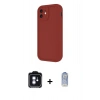 MARSİLYAN™- iPhone 11 Kılıf Yankı Yansıma Özel Seri - Siyah Joko Magic 5D Cam + Mavi PVD Metal Kamera Lens