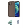 MARSİLYAN™- iPhone 11 Kılıf Yankı Yansıma Özel Seri - Siyah Joko Magic 5D Cam + Mavi Raze Metal Kamera Lens