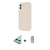 MARSİLYAN™- iPhone 11 Kılıf Yankı Yansıma Özel Seri - Siyah Joko Magic 5D Cam + Mavi Raze Metal Kamera Lens