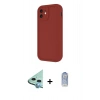 MARSİLYAN™- iPhone 11 Kılıf Yankı Yansıma Özel Seri - Siyah Joko Magic 5D Cam + Mavi Raze Metal Kamera Lens