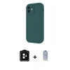 MARSİLYAN™- iPhone 11 Kılıf Yankı Yansıma Özel Seri - Siyah Joko Magic 5D Cam + Turuncu PVD Metal Kamera Lens