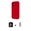 MARSİLYAN™- iPhone 11 Kılıf Yankı Yansıma Özel Seri - Siyah Joko Magic 5D Cam + Turuncu PVD Metal Kamera Lens
