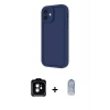 MARSİLYAN™- iPhone 11 Kılıf Yankı Yansıma Özel Seri - Siyah Joko Magic 5D Cam + Turuncu PVD Metal Kamera Lens