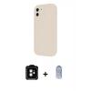MARSİLYAN™- iPhone 11 Kılıf Yankı Yansıma Özel Seri - Siyah Joko Magic 5D Cam + Turuncu PVD Metal Kamera Lens
