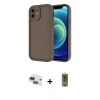 MARSİLYAN™- iPhone 11 Kılıf Yankı Yansıma Özel Seri - Siyah Joko Magic 5D Hayalet Cam + Lacivert Pers Alüminyum Kamera Lens