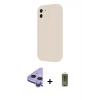 MARSİLYAN™- iPhone 11 Kılıf Yankı Yansıma Özel Seri - Siyah Joko Magic 5D Hayalet Cam + Mor Raze Metal Kamera Lens