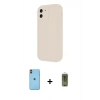 MARSİLYAN™- iPhone 11 Kılıf Yankı Yansıma Özel Seri - Siyah Joko Magic 5D Hayalet Cam + Neon Fosforlu Kamera Lens - TU