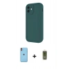 MARSİLYAN™- iPhone 11 Kılıf Yankı Yansıma Özel Seri - Siyah Joko Magic 5D Hayalet Cam + Neon Fosforlu Kamera Lens - TU