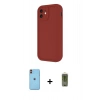 MARSİLYAN™- iPhone 11 Kılıf Yankı Yansıma Özel Seri - Siyah Joko Magic 5D Hayalet Cam + Neon Fosforlu Kamera Lens - TU