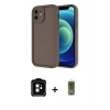 MARSİLYAN™- iPhone 11 Kılıf Yankı Yansıma Özel Seri - Siyah Joko Magic 5D Hayalet Cam + PVD Metal Kamera Lens - TU