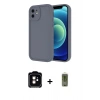 MARSİLYAN™- iPhone 11 Kılıf Yankı Yansıma Özel Seri - Siyah Joko Magic 5D Hayalet Cam + PVD Metal Kamera Lens - TU