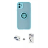 MARSİLYAN™- iPhone 11 Kılıf Yörünge Çizgi - Şeffaf Uv Polymer Nano Ekran Koruyucu + Pers Alüminyum Kamera Lens - LT