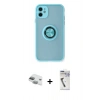 MARSİLYAN™- iPhone 11 Kılıf Yörünge Çizgi - Şeffaf Uv Polymer Nano Ekran Koruyucu + Pers Alüminyum Kamera Lens - YL