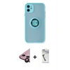 MARSİLYAN™- iPhone 11 Kılıf Yörünge Çizgi - Şeffaf Uv Polymer Nano Ekran Koruyucu + Raze Metal Kamera Lens - SH