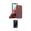 MARSİLYAN™- iPhone 11 Kılıf Yörünge Çizgi - Siyah 3D Antistatik Hayalet Cam Ekran Koruyucu