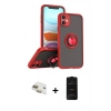 MARSİLYAN™- iPhone 11 Kılıf Yörünge Çizgi - Siyah 6D Antistatik Mat Seramik Hayalet Nano Ekran Koruyucu + Pers Alüminyum Kamera Lens - GD