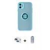 MARSİLYAN™- iPhone 11 Kılıf Yörünge Çizgi - Siyah Joko Magic 5D Cam + Pers Alüminyum Kamera Lens - LT