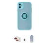MARSİLYAN™- iPhone 11 Kılıf Yörünge Çizgi - Siyah Joko Magic 5D Cam + Pers Alüminyum Kamera Lens - KI