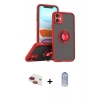 MARSİLYAN™- iPhone 11 Kılıf Yörünge Çizgi - Siyah Joko Magic 5D Cam + Pers Alüminyum Kamera Lens - KI