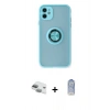 MARSİLYAN™- iPhone 11 Kılıf Yörünge Çizgi - Siyah Joko Magic 5D Cam + Pers Alüminyum Kamera Lens - YL