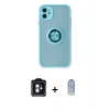 MARSİLYAN™- iPhone 11 Kılıf Yörünge Çizgi - Siyah Joko Magic 5D Cam + PVD Metal Kamera Lens - MI