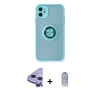MARSİLYAN™- iPhone 11 Kılıf Yörünge Çizgi - Siyah Joko Magic 5D Cam + Raze Metal Kamera Lens - MR