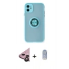 MARSİLYAN™- iPhone 11 Kılıf Yörünge Çizgi - Siyah Joko Magic 5D Cam + Raze Metal Kamera Lens - SH