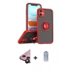 MARSİLYAN™- iPhone 11 Kılıf Yörünge Çizgi - Siyah Joko Magic 5D Cam + Raze Metal Kamera Lens - SH