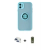 MARSİLYAN™- iPhone 11 Kılıf Yörünge Çizgi - Siyah Joko Magic 5D Hayalet Cam + Pers Alüminyum Kamera Lens - LT