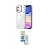 MARSİLYAN™- iPhone 11 Kılıf Yörünge Form - Şeffaf Royal Nano Ekran Koruyucu