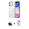 MARSİLYAN™- iPhone 11 Kılıf Yörünge Form - Şeffaf Uv Polymer Nano Ekran Koruyucu + Kamera Lens Koruma Cam - SF