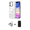 MARSİLYAN™- iPhone 11 Kılıf Yörünge Form - Siyah 6D Antistatik Mat Seramik Hayalet Nano Ekran Koruyucu + Raze Metal Kamera Lens - GS