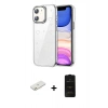 MARSİLYAN™- iPhone 11 Kılıf Yörünge Form - Siyah 6D Antistatik Mat Seramik Hayalet Nano Ekran Koruyucu + Renkli Kamera Lens Koruma Cam - TU