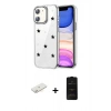 MARSİLYAN™- iPhone 11 Kılıf Yörünge Form - Siyah 6D Antistatik Mat Seramik Hayalet Nano Ekran Koruyucu + Renkli Kamera Lens Koruma Cam - SI