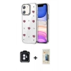 MARSİLYAN™- iPhone 11 Kılıf Yörünge Form - Siyah 6D Mat Seramik Hayalet Nano Ekran Koruyucu + PVD Metal Kamera Lens - MI