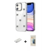 MARSİLYAN™- iPhone 11 Kılıf Yörünge Form - Siyah 6D Mat Seramik Hayalet Nano Ekran Koruyucu + Renkli Kamera Lens Koruma Cam - SI