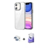 MARSİLYAN™- iPhone 11 Kılıf Yörünge Form - Siyah Bilvis 5in1 5D Magic Hayalet Cam Ekran Koruyucu + Pers Alüminyum Kamera Lens - GI
