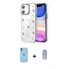 MARSİLYAN™- iPhone 11 Kılıf Yörünge Form - Siyah Joko Magic 5D Cam + Neon Fosforlu Kamera Lens - TU