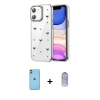 MARSİLYAN™- iPhone 11 Kılıf Yörünge Form - Siyah Joko Magic 5D Cam + Neon Fosforlu Kamera Lens - YL