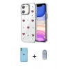 MARSİLYAN™- iPhone 11 Kılıf Yörünge Form - Siyah Joko Magic 5D Cam + Neon Fosforlu Kamera Lens - YL