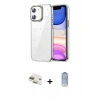 MARSİLYAN™- iPhone 11 Kılıf Yörünge Form - Siyah Joko Magic 5D Cam + Pers Alüminyum Kamera Lens - GD