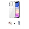 MARSİLYAN™- iPhone 11 Kılıf Yörünge Form - Siyah Joko Magic 5D Cam + Pers Alüminyum Kamera Lens - KI