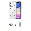 MARSİLYAN™- iPhone 11 Kılıf Yörünge Form - Siyah Joko Magic 5D Cam + Pers Alüminyum Kamera Lens - KI