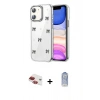 MARSİLYAN™- iPhone 11 Kılıf Yörünge Form - Siyah Joko Magic 5D Cam + Pers Alüminyum Kamera Lens - KI
