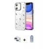 MARSİLYAN™- iPhone 11 Kılıf Yörünge Form - Siyah Joko Magic 5D Cam + Pers Alüminyum Kamera Lens - LT