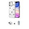 MARSİLYAN™- iPhone 11 Kılıf Yörünge Form - Siyah Joko Magic 5D Cam + Pers Alüminyum Kamera Lens - LT