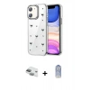 MARSİLYAN™- iPhone 11 Kılıf Yörünge Form - Siyah Joko Magic 5D Cam + Pers Alüminyum Kamera Lens - YL